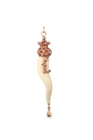 ciondolo a forma di corno beige Angela Puttini Gioielli | CL1719QBEIGE